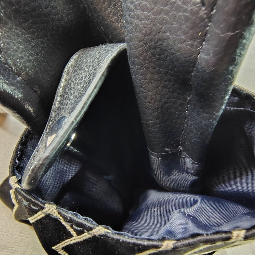 Tommy Hilfiger Y2K Black Logo Tote Bag Canvas Faux Leather American Classics - Picture 9 of 16